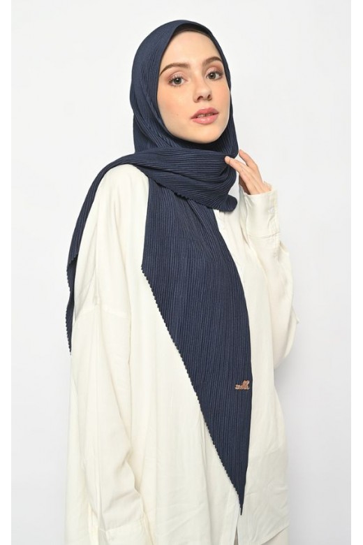 Suria Segitiga Instan Pleats Navy